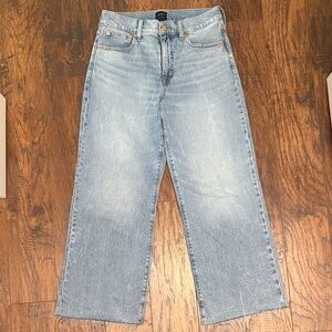 J.Crew Light Blue Wide-Leg Cropped Jeans